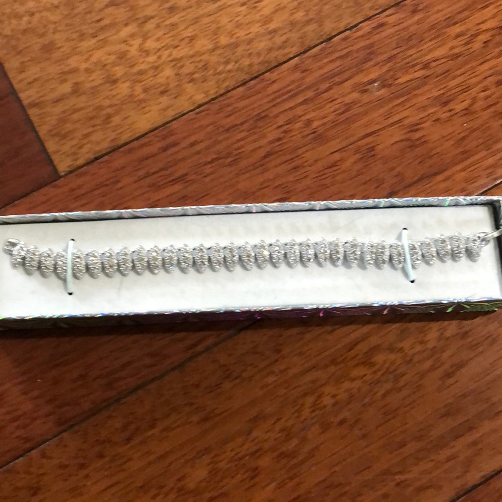 Silver rhinestone bracelet